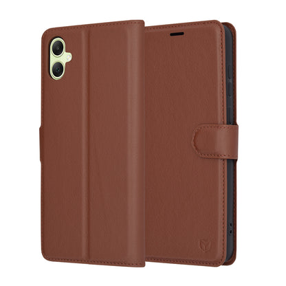 Funda para Samsung Galaxy A05 A055, Techsuit, Leather Folio, Marrón