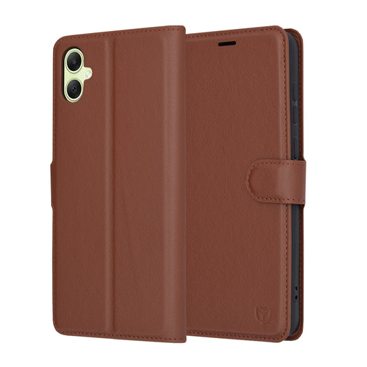 Funda para Samsung Galaxy A05 A055, Techsuit, Leather Folio, Marrón