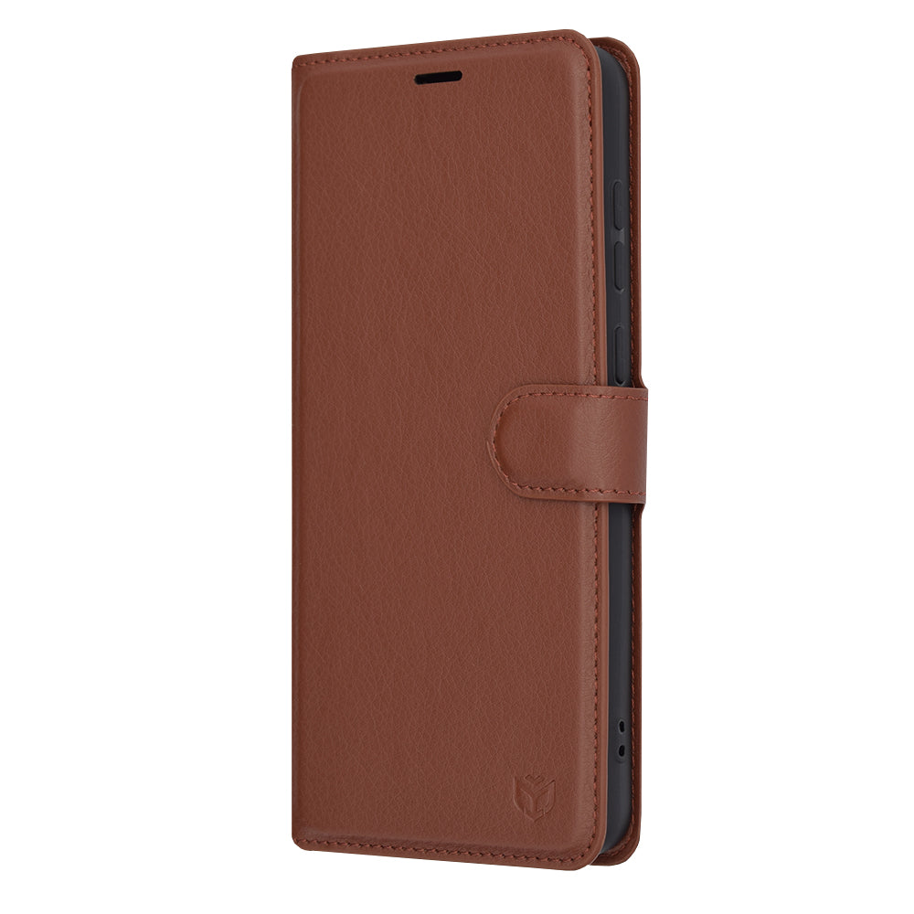 Funda para Samsung Galaxy A05 A055, Techsuit, Leather Folio, Marrón