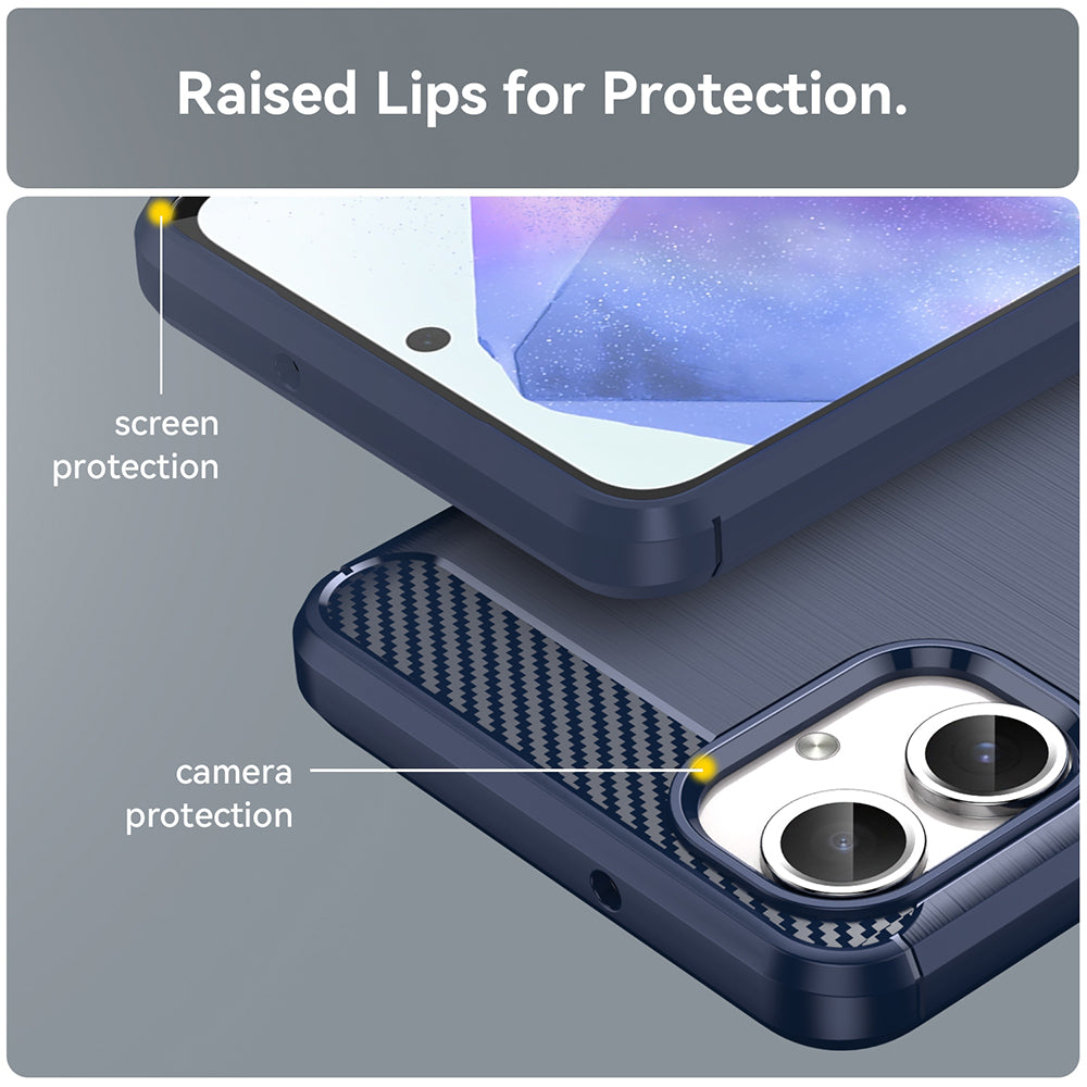 Funda para Samsung Galaxy A06 A065, Techsuit, Carbono, Azul