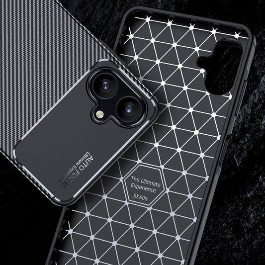 Funda para Samsung Galaxy A06 A065, Techsuit, Fibra de Carbon, Negra