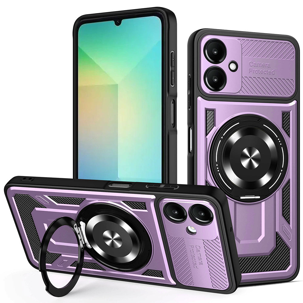 Funda para Samsung Galaxy A06 A065, Techsuit, RuggedCam, Morado