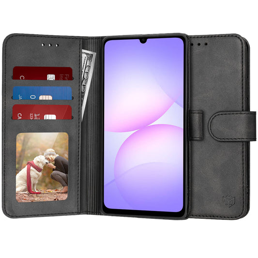 Funda para Samsung Galaxy A07 4G A075, Techsuit, Diary Book, Negra