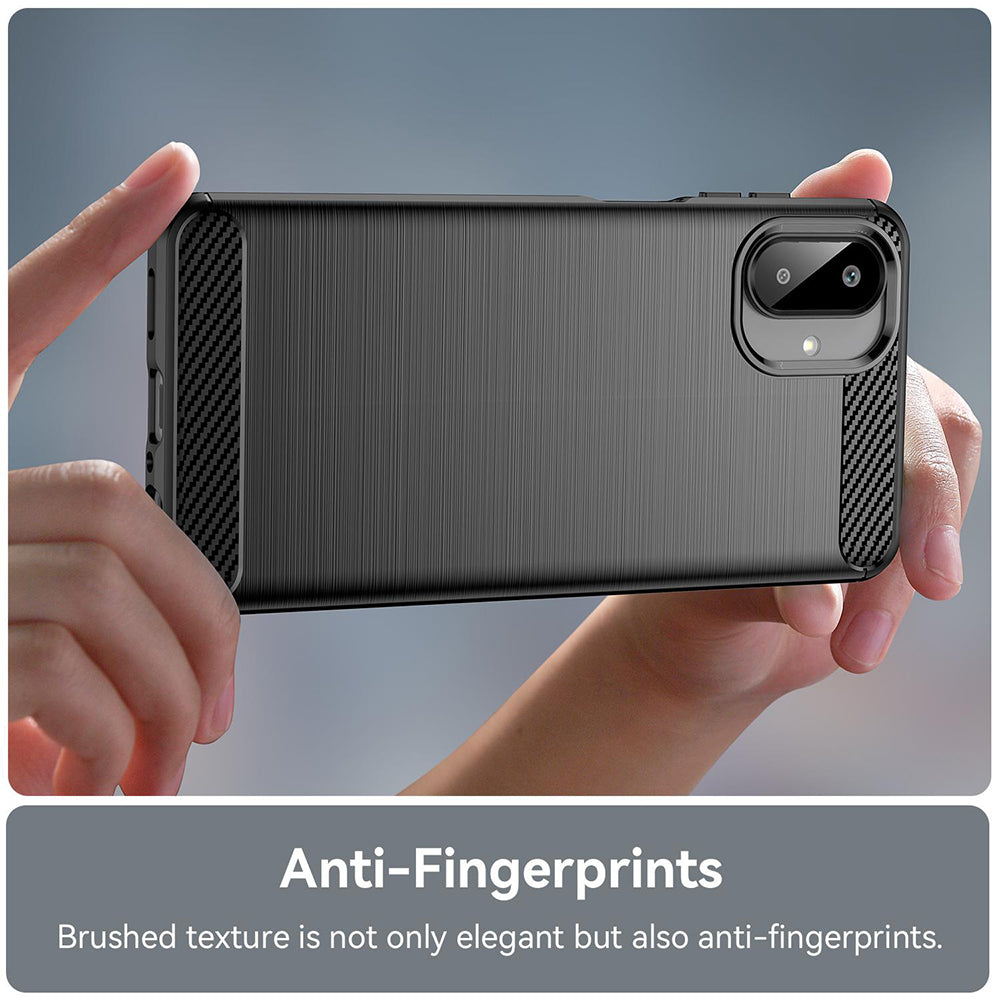 Funda para Samsung Galaxy A08 4G A085 / A07 5G A076, Techsuit, Carbono, Negra