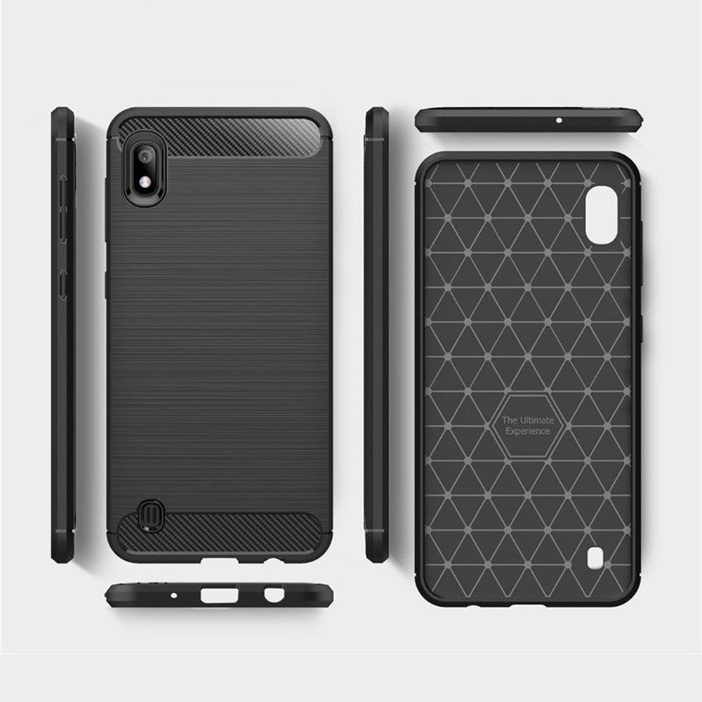Funda para Samsung Galaxy A10 A105 / M10 M105, Techsuit, Carbono, Negra