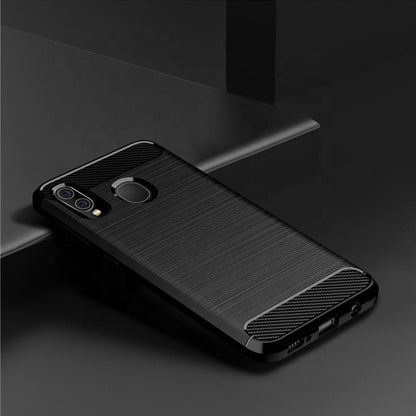 Funda para Samsung Galaxy A10 A105 / M10 M105, Techsuit, Carbono, Negra