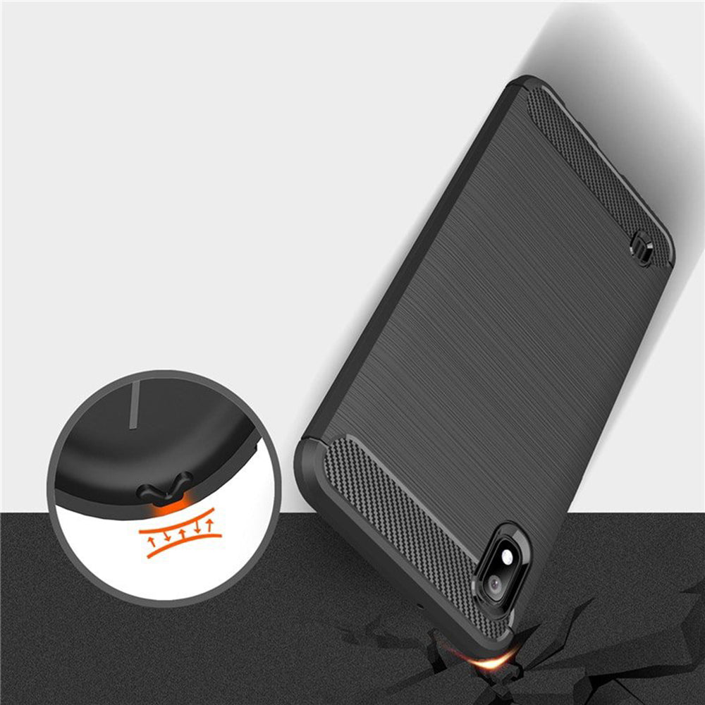 Funda para Samsung Galaxy A10 A105 / M10 M105, Techsuit, Carbono, Negra