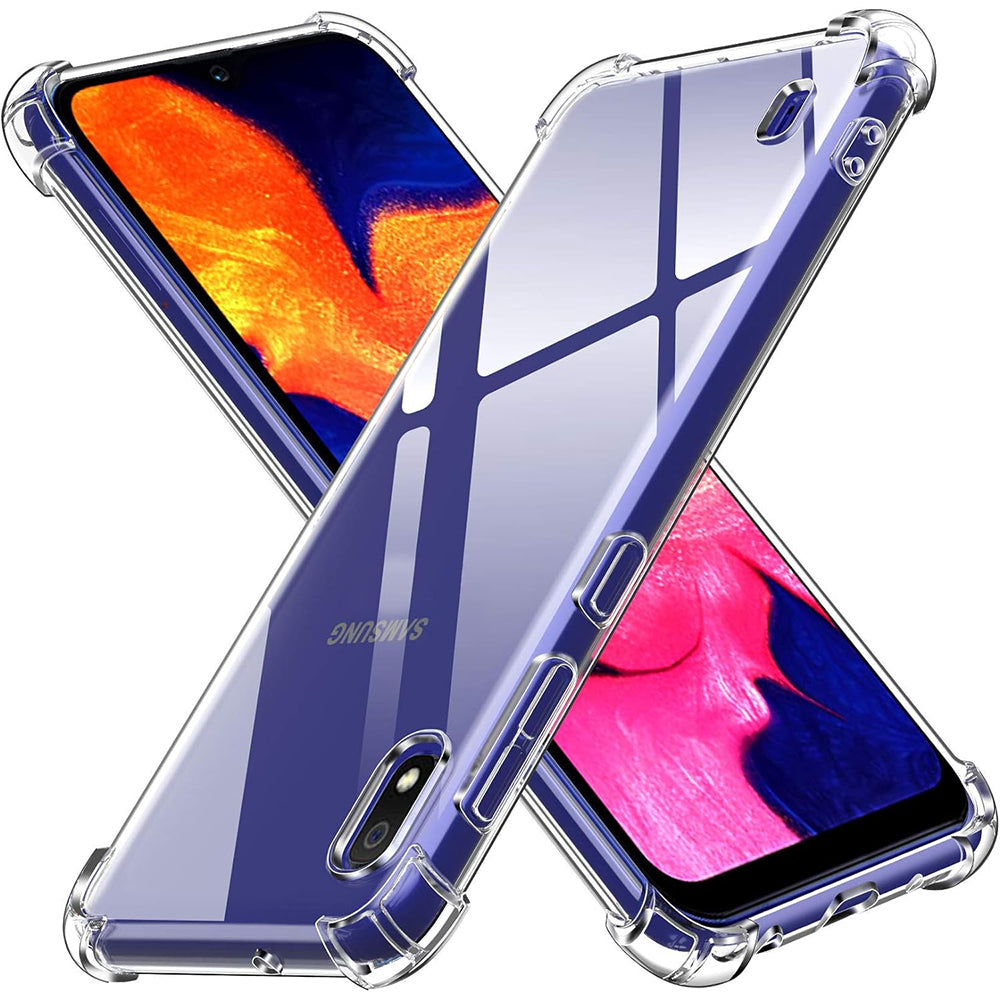Funda para Samsung Galaxy A10 A105, Techsuit, Antigolpes Transparente, Transparente