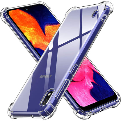 Funda para Samsung Galaxy A10 A105, Techsuit, Antigolpes Transparente, Transparente