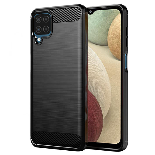 Funda para Samsung Galaxy A12 Nacho A127 / A12 A125, Techsuit, Carbono, Negra