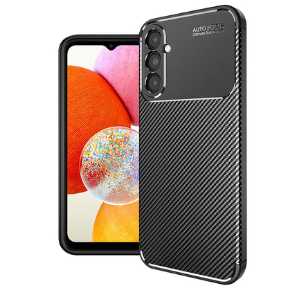Funda para Samsung Galaxy A14 A145 / A14 5G A146, Techsuit, Fibra de Carbon, Negra
