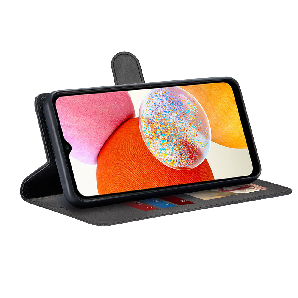 Funda para Samsung Galaxy A14 A145 / A14 5G A146, Techsuit, Diary Book, Negra