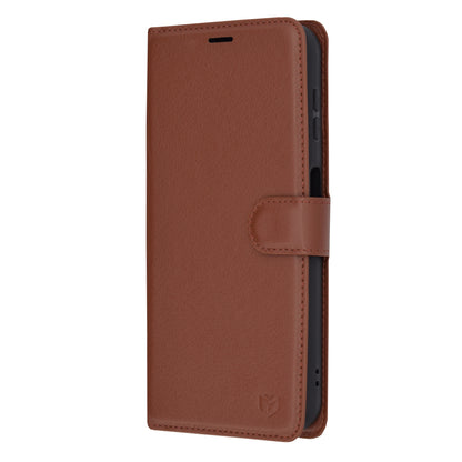 Funda para Samsung Galaxy A14 A145 / A14 5G A146, Techsuit, Folio de cuero, Marrón