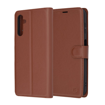 Funda para Samsung Galaxy A14 A145 / A14 5G A146, Techsuit, Folio de cuero, Marrón