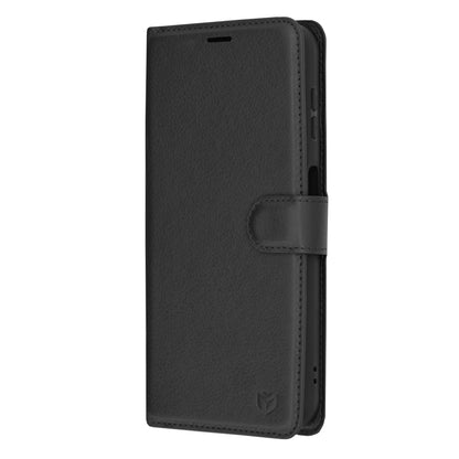 Funda para Samsung Galaxy A14 A145 / A14 5G A146, Techsuit, Leather Folio, Negra