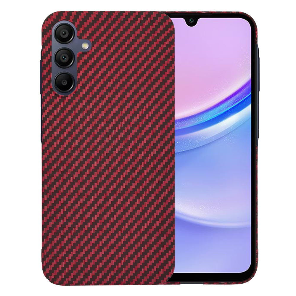 Funda para Samsung Galaxy A15 5G A156 / A15 A155, Techsuit, Carbonite FiberShell, Roja