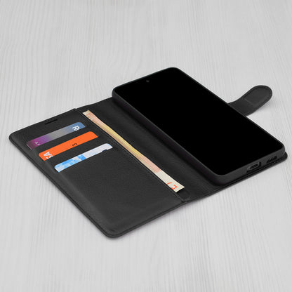 Case for Samsung Galaxy A15 5G A156 / A15 A155, Techsuit, Leather Folio, Black