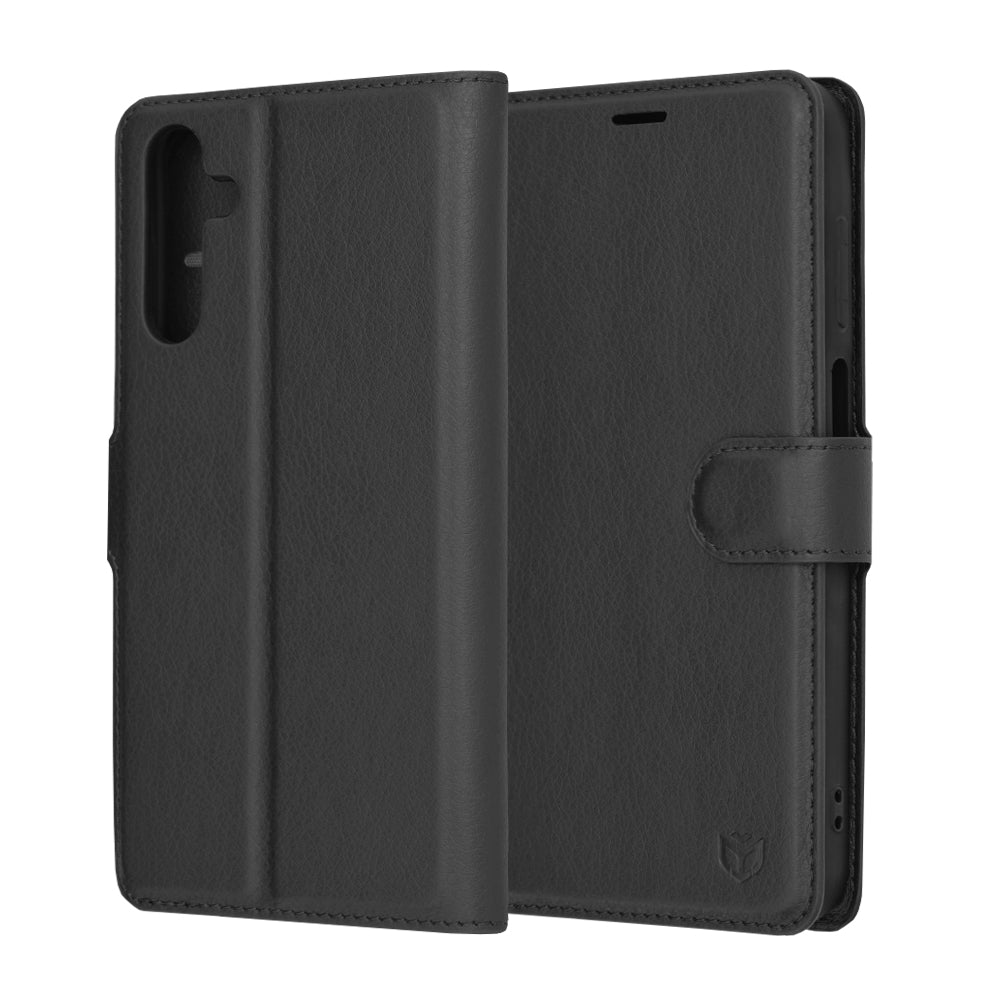 Case for Samsung Galaxy A15 5G A156 / A15 A155, Techsuit, Leather Folio, Black