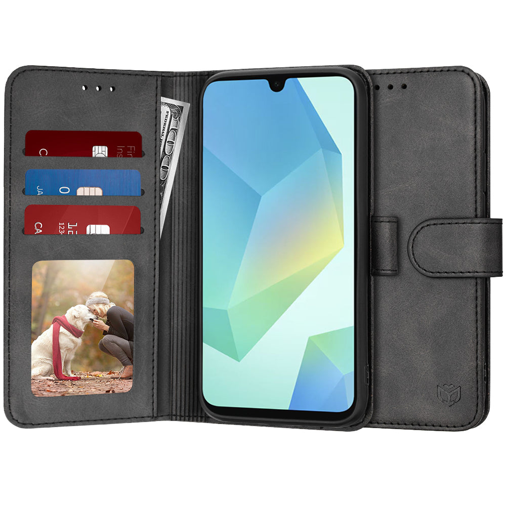 Case for Samsung Galaxy A16 5G A166 / A16 4G A165, Techsuit, Diary Book, Black