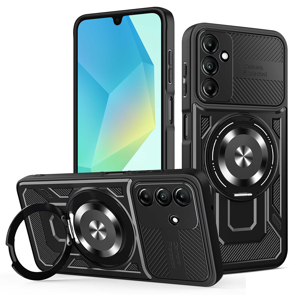 Funda para Samsung Galaxy A16 5G A166 / A16 4G A165, Techsuit, RuggedCam, Negra