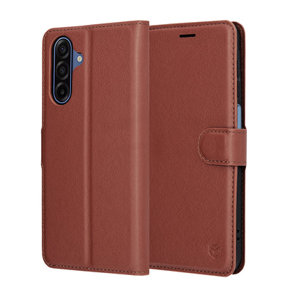 Funda para Samsung Galaxy A17 4G / A17 5G, Techsuit, Leather Folio, Marrón