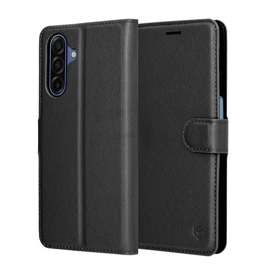 Funda para Samsung Galaxy A17 4G / A17 5G, Techsuit, Leather Folio, Negra
