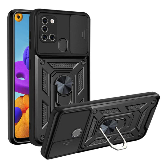 Funda para Samsung Galaxy A21s A217, Techsuit, CamShield, Negra