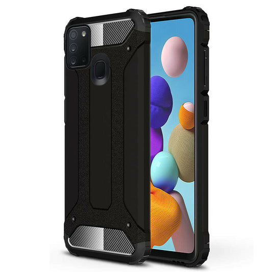 Funda para Samsung Galaxy A21s A217, Techsuit, Hybrid Armor, Negra