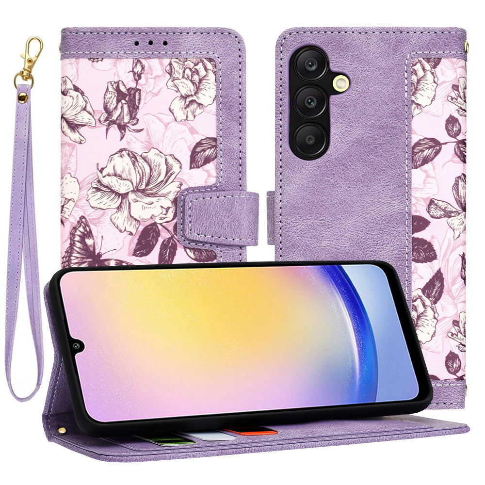 Funda para Samsung Galaxy A25 A256, Techsuit, FlipCraft, Morado