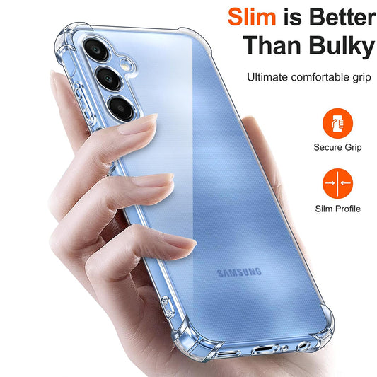 Funda para Samsung Galaxy A25 A256, Techsuit, Antigolpes Transparente, Transparente