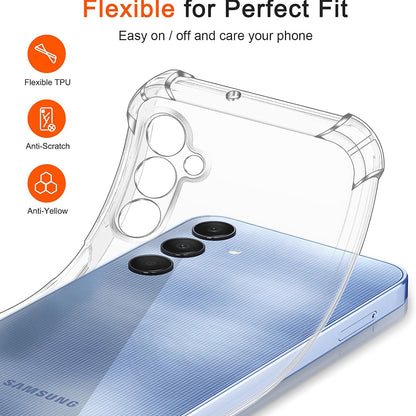 Funda para Samsung Galaxy A25 A256, Techsuit, Antigolpes Transparente, Transparente