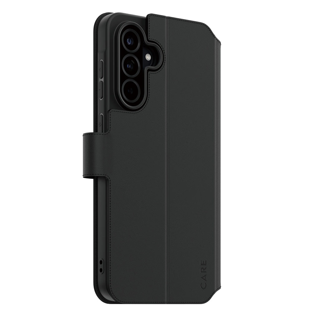 Funda para Samsung Galaxy A26 A266, PanzerGlass, con característica de soporte tipo cartera, Negra