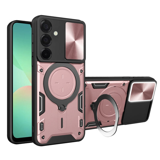 Funda para Samsung Galaxy A26 A266, Techsuit, CamGuard Pro, Rosa Dorado