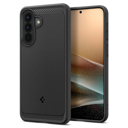 Funda para Samsung Galaxy A27 5G, Spigen, Rugged Armor, Negra ACS11312