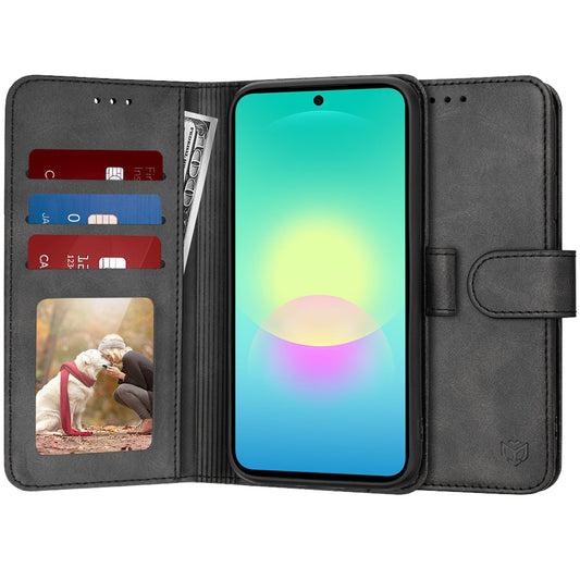 Funda para Samsung Galaxy A27 5G, Techsuit, Diary Book, Negra