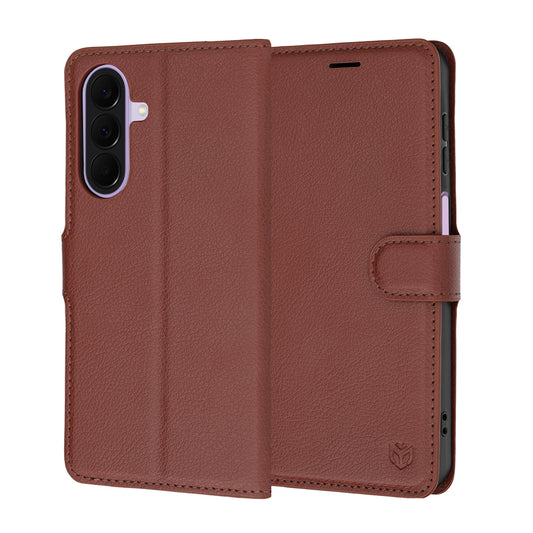 Funda para Samsung Galaxy A27 5G, Techsuit, Leather Folio, Marrón
