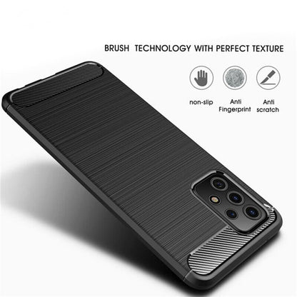 Funda para Samsung Galaxy A32 5G A326, Techsuit, Carbono, Negra