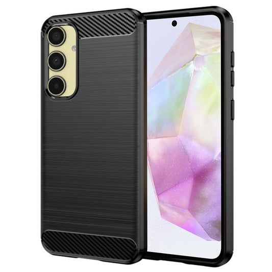 Funda para Samsung Galaxy A35 5G A356, Techsuit, Carbono, Negra