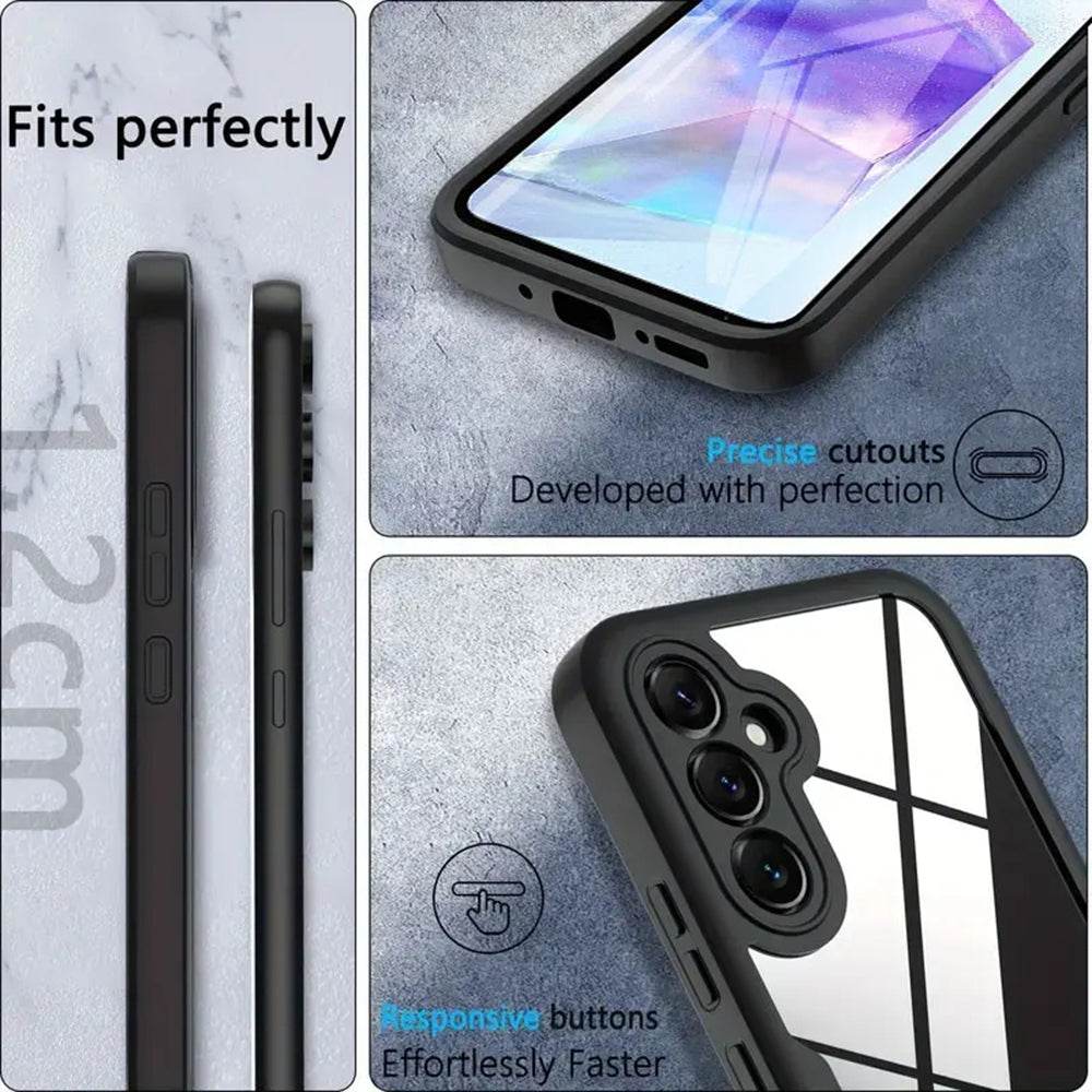 Funda para Samsung Galaxy A35 5G A356, Techsuit, ColorVerse 360, Negra
