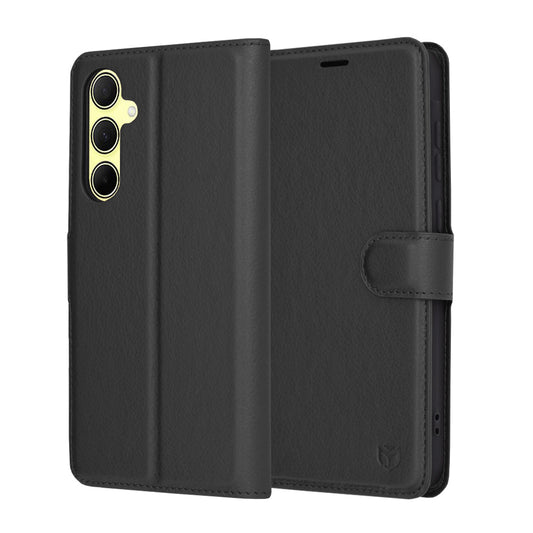 Funda para Samsung Galaxy A35 5G A356, Techsuit, Leather Folio, Negra