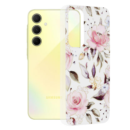 Funda para Samsung Galaxy A35 5G A356, Techsuit, Marble, Blanca