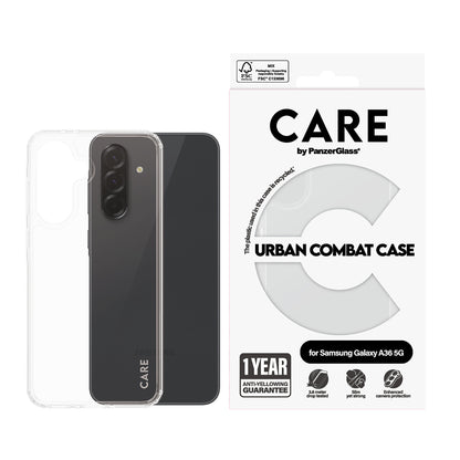 Funda para Samsung Galaxy A36 A366, PanzerGlass, Care Urban Combat, Transparente