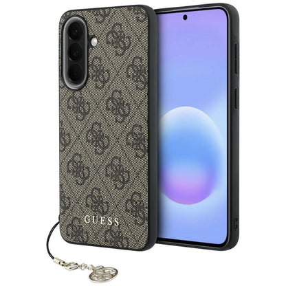 Funda para Samsung Galaxy A37 5G, Guess, 4G Classic Logo Charm, Marrón
