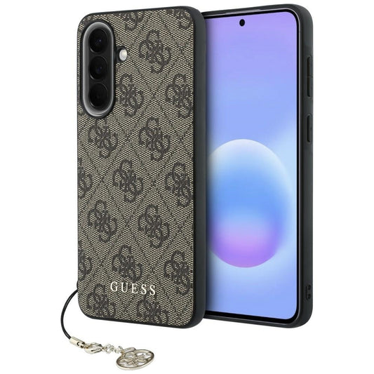 Funda para Samsung Galaxy A37 5G, Guess, 4G Classic Logo Charm, Marrón