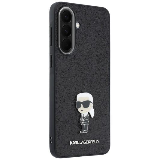 Funda para Samsung Galaxy A37 5G, Karl Lagerfeld, Glitter Fixed Ikonik Karl, Negra
