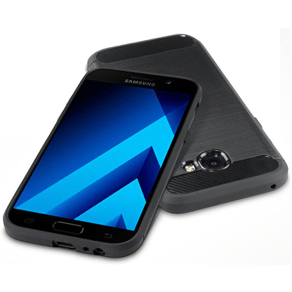 Funda para Samsung Galaxy A5 (2017) A520, Techsuit, Carbono, Negra