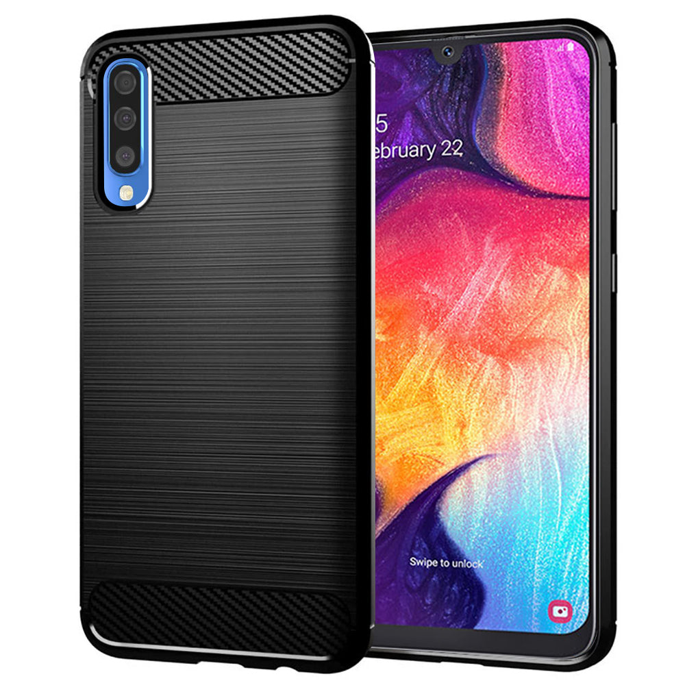 Funda para Samsung Galaxy A50s A507 / A30s A307 / A50 A505, Techsuit, Carbono, Negra