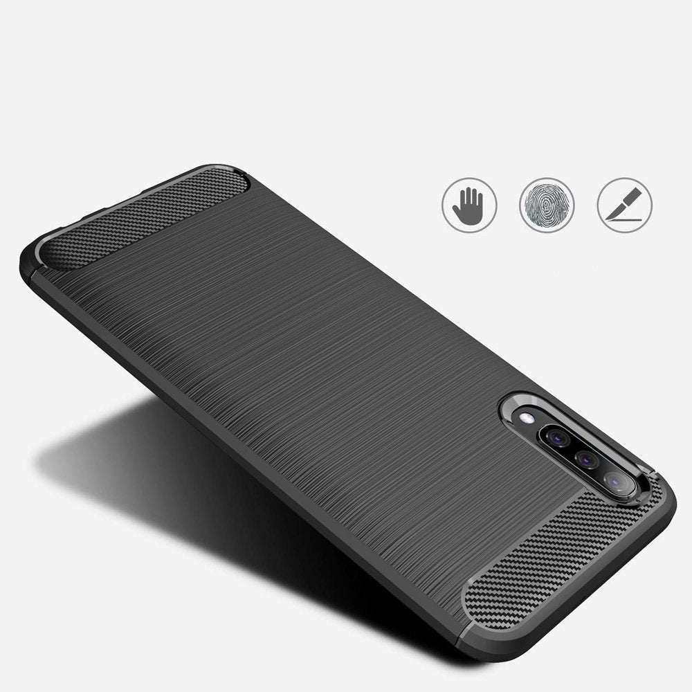 Funda para Samsung Galaxy A50s A507 / A30s A307 / A50 A505, Techsuit, Carbono, Negra