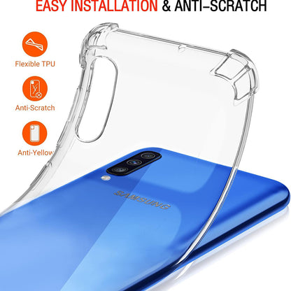 Funda para Samsung Galaxy A50s A507 / A30s A307 / A50 A505, Techsuit, Transparente a prueba de golpes