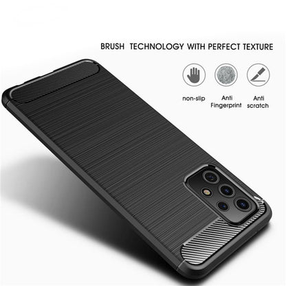 Funda para Samsung Galaxy A52s 5G A528 / A52 5G A526 / A52 A525, Techsuit, Carbono, Negra